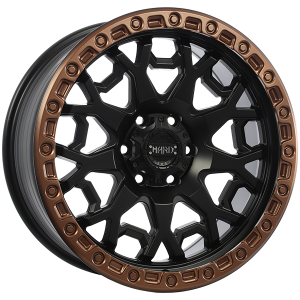 Ruffino HARD MIDNIGHT – 20x9, 6x139.7, +15, noir satin - Contour bronze satin