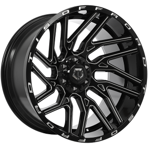 TIS Wheels 554 – 22x12, 6x135/6x139.7, -44, noir lustre - Rebord usine