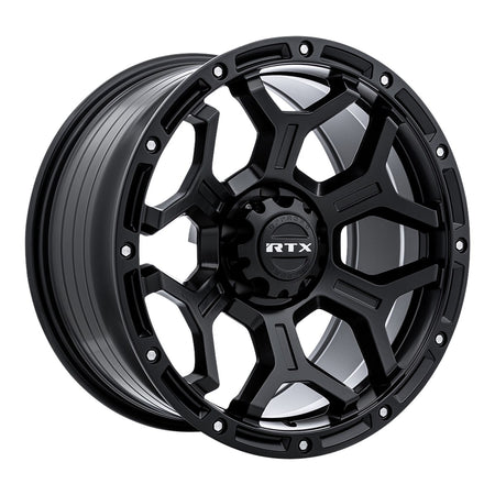 RTX Goliath – 18x9 – 6x139.7 – ET0 – Noir satin avec rivets fraisés — roue