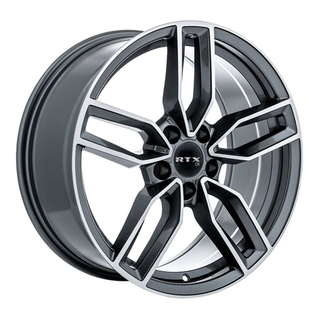 RTX Kempten – 19x8 – 5x112 – ET35 – Noir satin avec façade machinée — roue