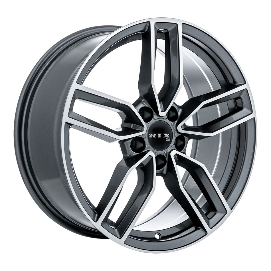 RTX Kempten – 19x8 – 5x112 – ET35 – Noir satin avec façade machinée — roue