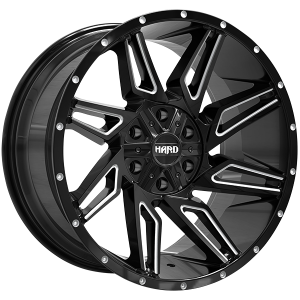 Ruffino HARD VOODOO – 20x10, 6x135/6x139.7, -12, noir lustre - Rebord usine