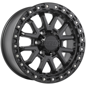Ruffino HARD DUNE – 18x8, 6x135, +35, noir satin - Rivets zinc
