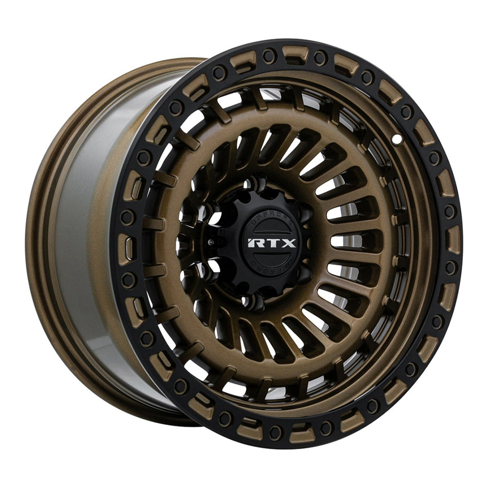 RTX Moab – 18x9 – 6x139.7 – ET0 – Bronze avec rebord noir satiné — roue