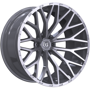 TIS Wheels 566 – 20x10, 6x135, -24, argent - Facade brossee