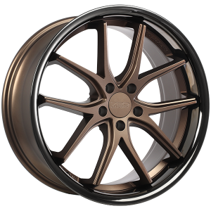 720 Luxury VANQUISH – 20x9, 5x114.3, +35, facade bronze satin - Contour inox noir