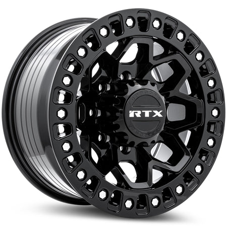 RTX Zion – 17x9 – 8x165.1 – ET20 – Noir lustré rivets machiné — roue