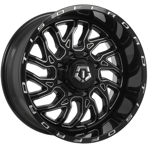 TIS Wheels 544 – 20x10, 8x180, -25, noir lustre - Rebord usine