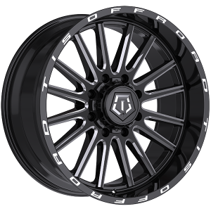 TIS Wheels 567 – 22x10, 8x180, -19, noir lustre - Rebord usine