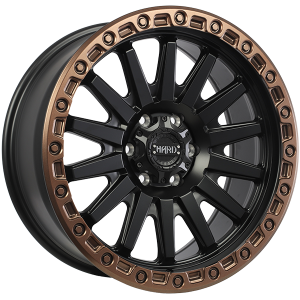 Ruffino HARD BLAZE – 20x9, 6x135, +25, noir satin - Contour bronze satin