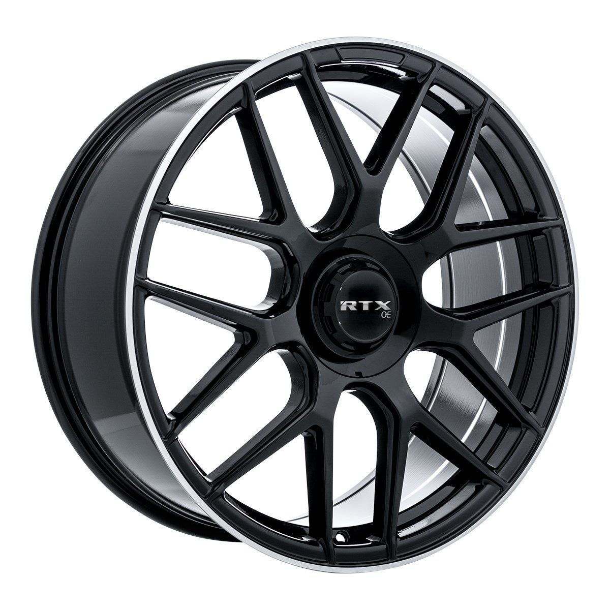 RTX Leonburg – 20x8.5 – 5x112 – ET38 – Noir lustré avec contour machiné — roue