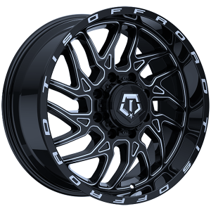 TIS Wheels 544 – 22x10, 8x170, -19, noir lustre - Rebord usine