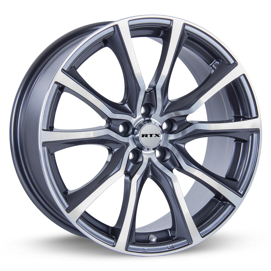 RTX Contour – 18x8 – 5x108 – ET42 – Gris foncé machiné — roue