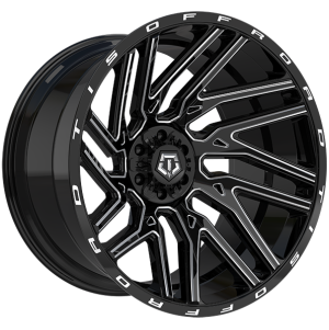TIS Wheels 554 – 20x10, 8x165.1, -19, noir lustre - Rebord usine