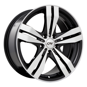 DAI Wheels TARGET – 15x6.5, 4x100, +40, noir lustre - Facade machinee
