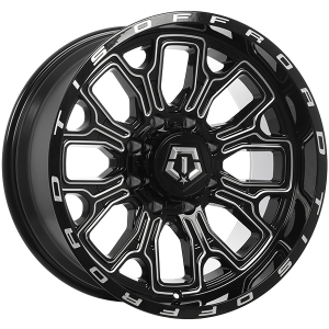 TIS Wheels 560 – 20x10, 8x165.1, -19, noir lustre - Rebord usine