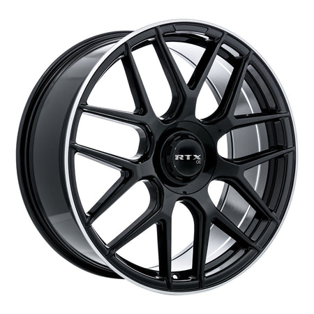 RTX Leonburg – 21x9.5 – 5x112 – ET38 – Noir lustré avec contour machiné — roue