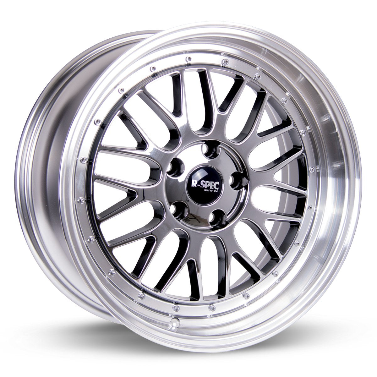RTX Amaze II – 17x7.5 – 5x114.3 – ET40 – Chrome noir (PVD) avec rebord machiné — roue