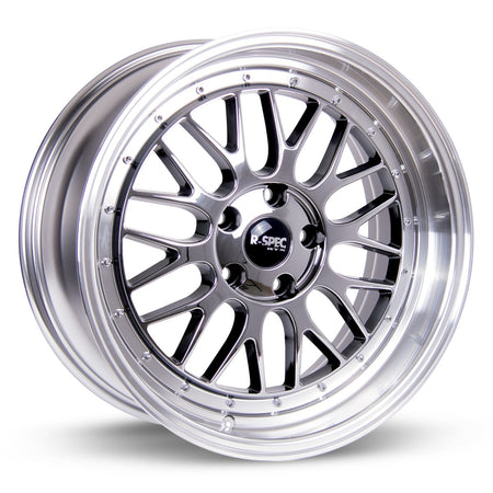 RTX Amaze II – 17x7.5 – 5x114.3 – ET40 – Chrome noir (PVD) avec rebord machiné — roue
