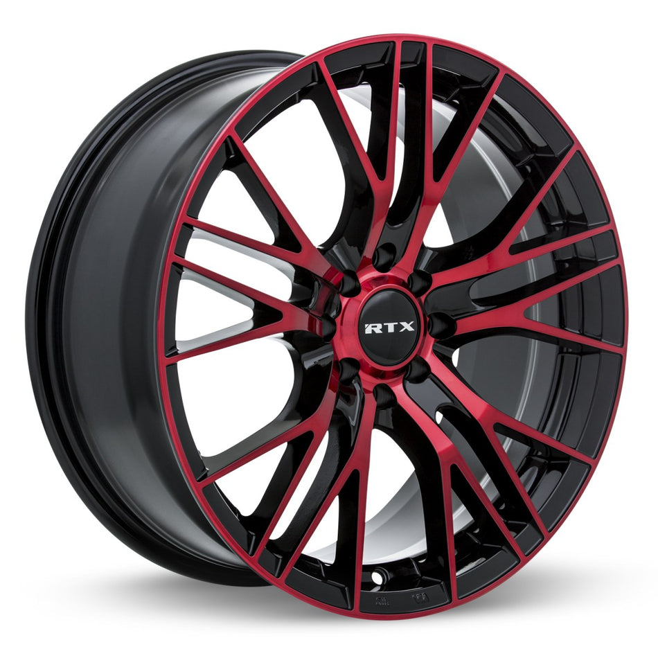 RTX Vertex – 16x7 – 5x114.3 – ET40 – Noir machiné rouge — roue