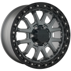 Ruffino HARD DUNE – 18x8.5, 6x135, +25, gris Satin - Contour noir