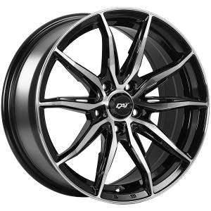DAI Wheels FRANTIC – 15x6.5, 5x114.3, +38, noir lustre - Facade machinee