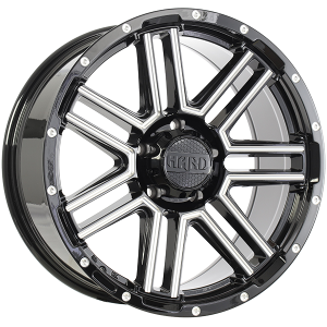 Ruffino HARD MYSTIC – 20x9, 5x139.7, +15, noir lustre - Rebord usine