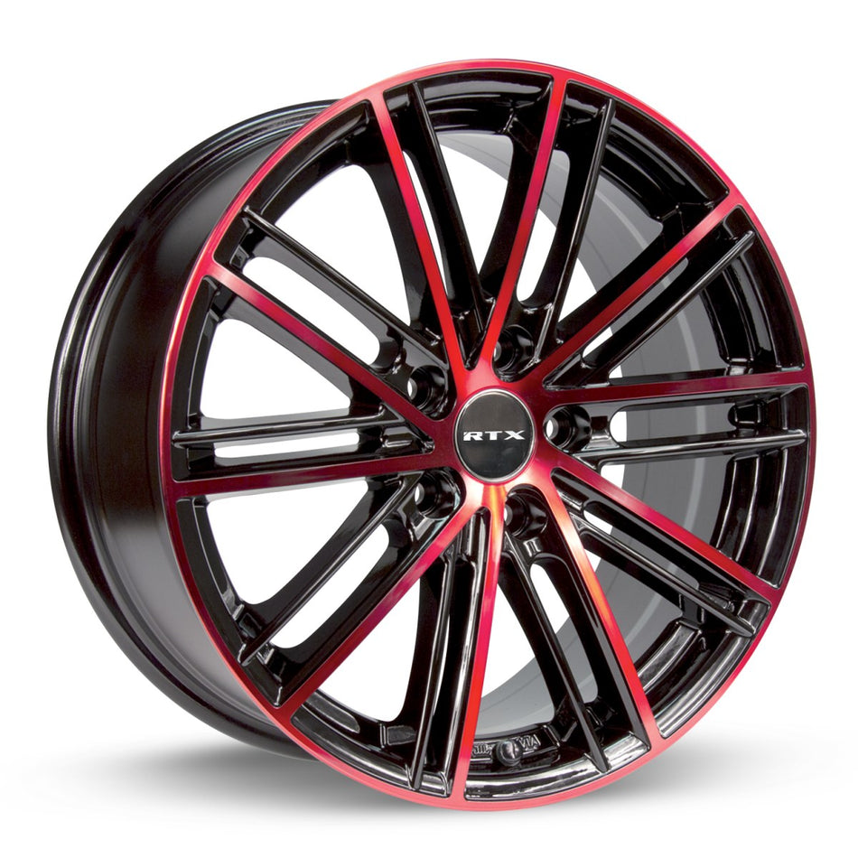 RTX Strobe 5 – 18x8 – 5x114.3 – ET45 – Noir machiné rouge — roue