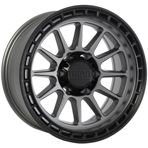 Ruffino HARD MOJAVE – 17x8.5, 6x139.7, -6, gris Satin - Contour noir