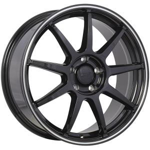 DAI Wheels REV – 16x6.5, 4x100, +41, noir lustre - Contour machine