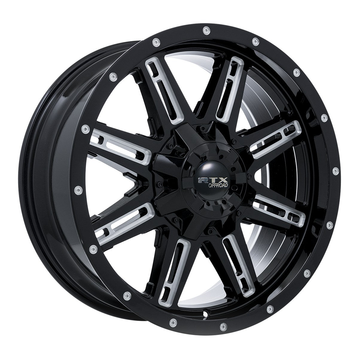 RTX Ravine – 17x8 – 6x135/139.7 – ET10 – Noir fraisé — roue