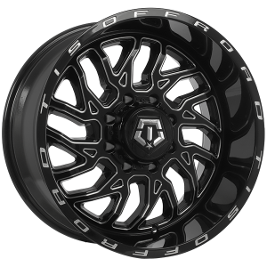 TIS Wheels 544 – 20x10, 8x165.1, -25, noir lustre - Rebord usine