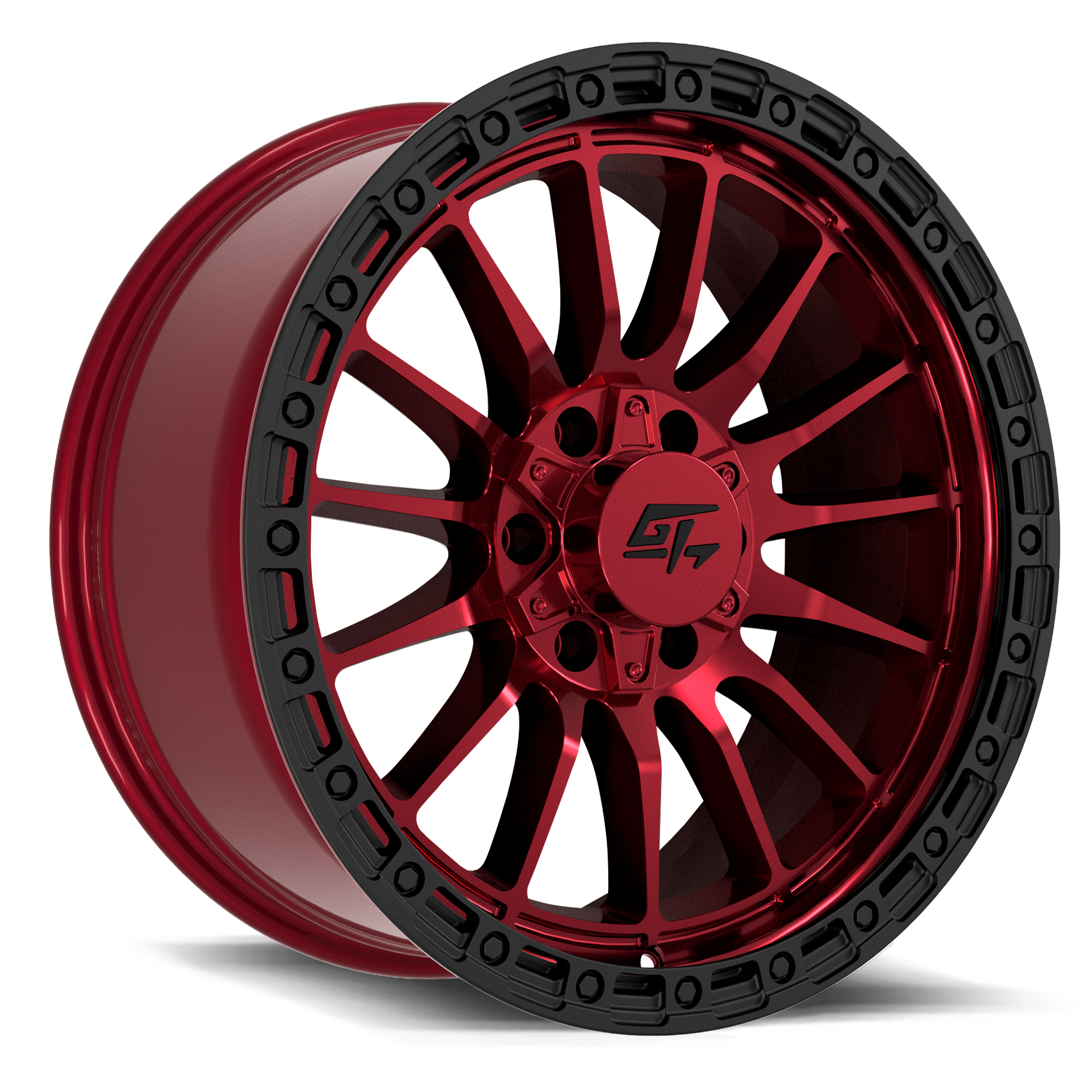 GT OFFROAD Renegade 20x10 6x135 / 6x139.7 -18 Red Anodized with Black Ring