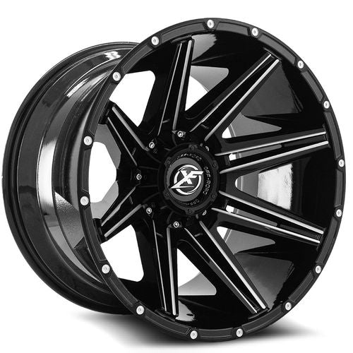 XF OFFROAD XF-220 20x9 8x165.1/8x170 0 Gloss Black Milled