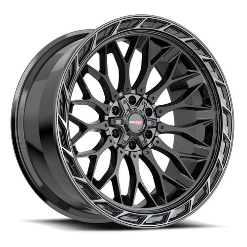 VORTEK VRP-503 24x11 6x135/6x139.7 -24 Black Diamond Cut Ring W/ Dark Tint