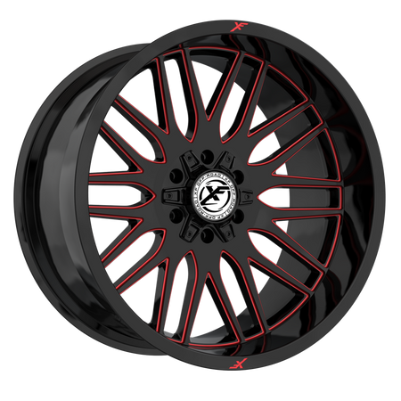 XF OFFROAD XF-240 20x9 5x127/5x139.7 0 Black Milled Red