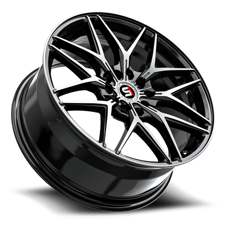 SPEC-1 RACING SP-60 17x7.5 5x108/5x114.3 42 Gloss Black & Machined