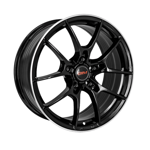 DIM WC001 BLACK SILVER LIP 17x7.5 5x112 35 Black Silver Lip