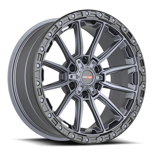 VORTEK VRT-601 20x10 6x135/6x139.7 -24 Matte Titanium Black Bead Ring