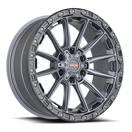 VORTEK VRT-601 20x10 6x135/6x139.7 -24 Matte Titanium Black Bead Ring