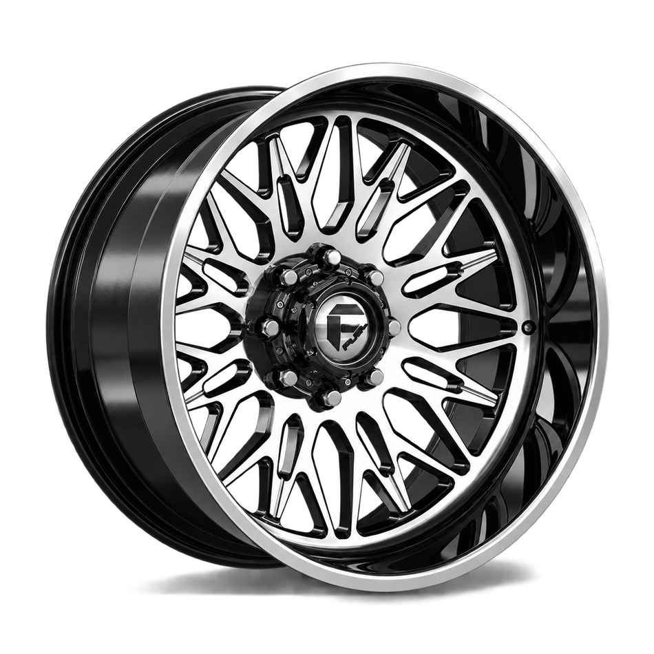 Fuel Forged FF129 CRIME CC – 24X12 – 8X170 – -55 mm – GLOSS BLACK MACHINED
