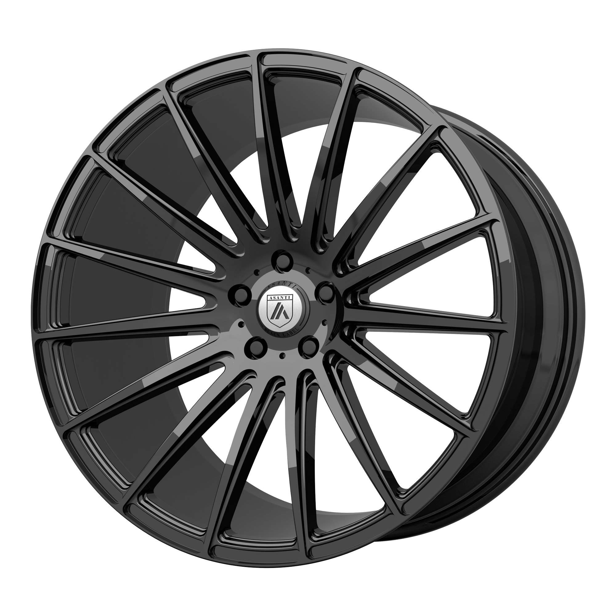 Asanti Black ABL-14 POLARIS – 20X10.5 – BLANK – 20 mm – GLOSS BLACK