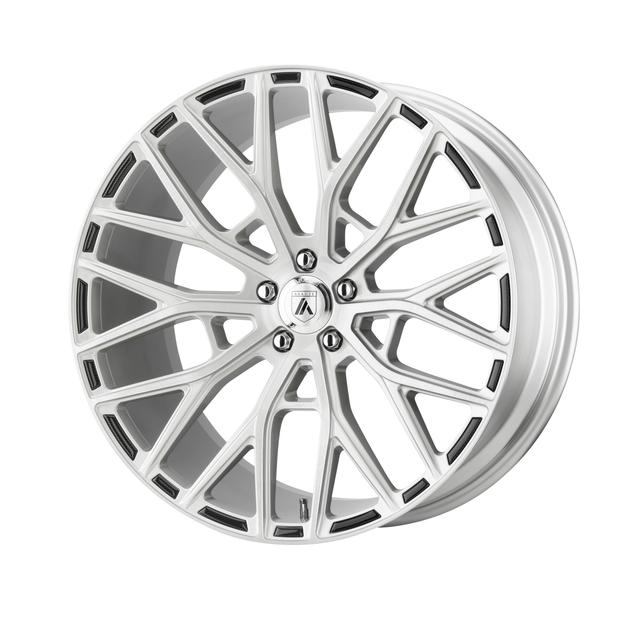 Asanti Black ABL-21 LEO – 22X10.5 – 5X115 – 25 mm – BRUSHED SILVER