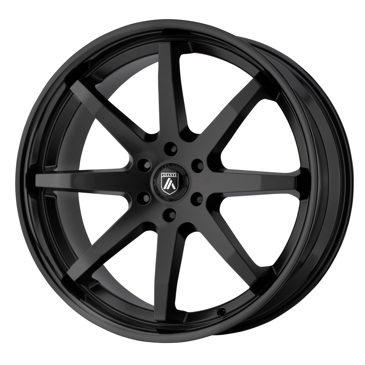 Asanti Black ABL-32 KAISER – 20X9 – 6X135 – 30 mm – SATIN BLACK W/ GLOSS BLACK LIP