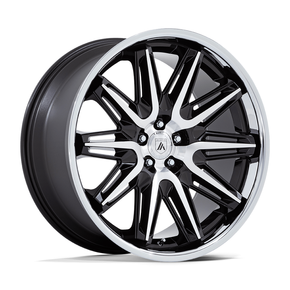 Asanti Black AB047 IMPERATOR – 22X9 – 5X112 – 27 mm – GLOSS BLACK MACHINED W/ SS LIP