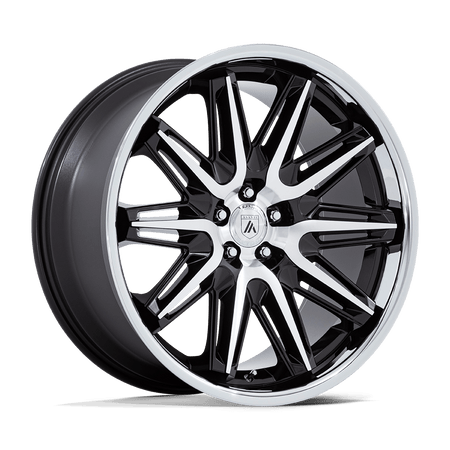 Asanti Black AB047 IMPERATOR – 22X9 – 5X112 – 27 mm – GLOSS BLACK MACHINED W/ SS LIP