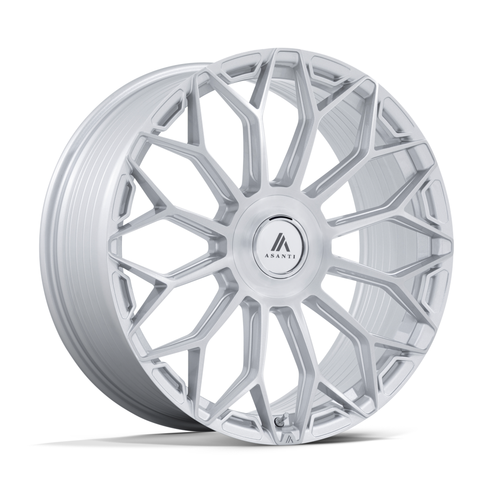 Asanti Black AB051 ENVOY – 20X9 – 5X112/5X120 – 20 mm – GLOSS SILVER W/ BRUSHED FACE