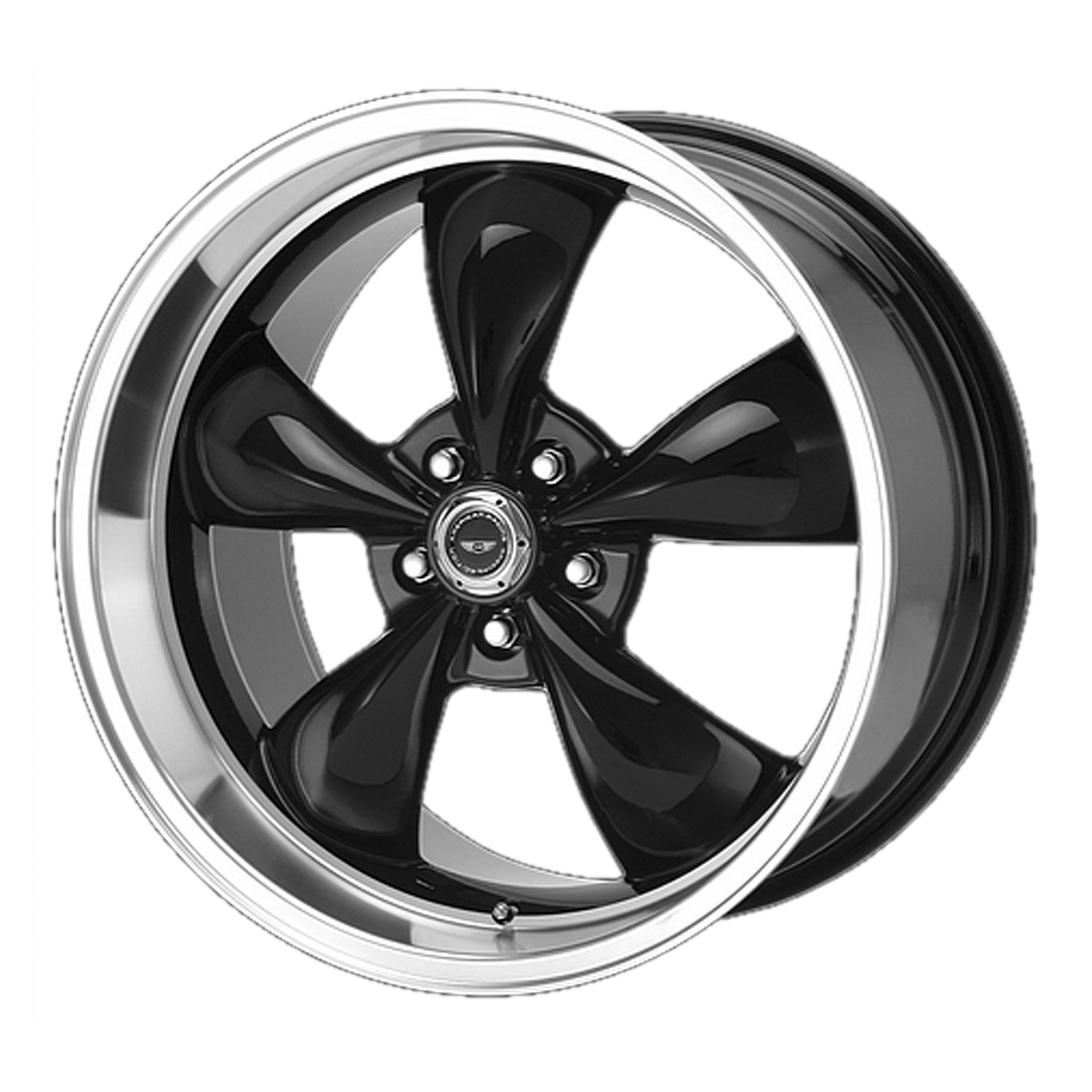 American Racing AR105 TORQ THRUST M – 18X9 – 5X114.3 – 24 mm – GLOSS BLACK W/ MACHINED LIP