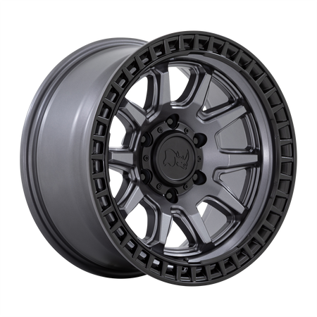 Black Rhino Hard Alloys CALICO – 17X8.5 – 5X114.3 – 34 mm – MATTE GUNMETAL W/ M-BLACK LIP