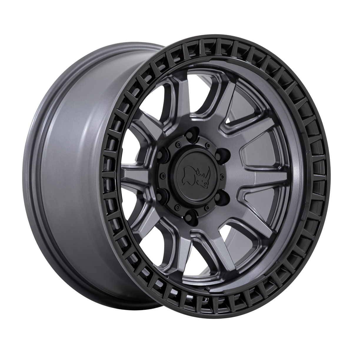 Black Rhino Hard Alloys CALICO – 17X8.5 – 6X139.7 – 0 mm – MATTE GUNMETAL W/ M-BLACK LIP